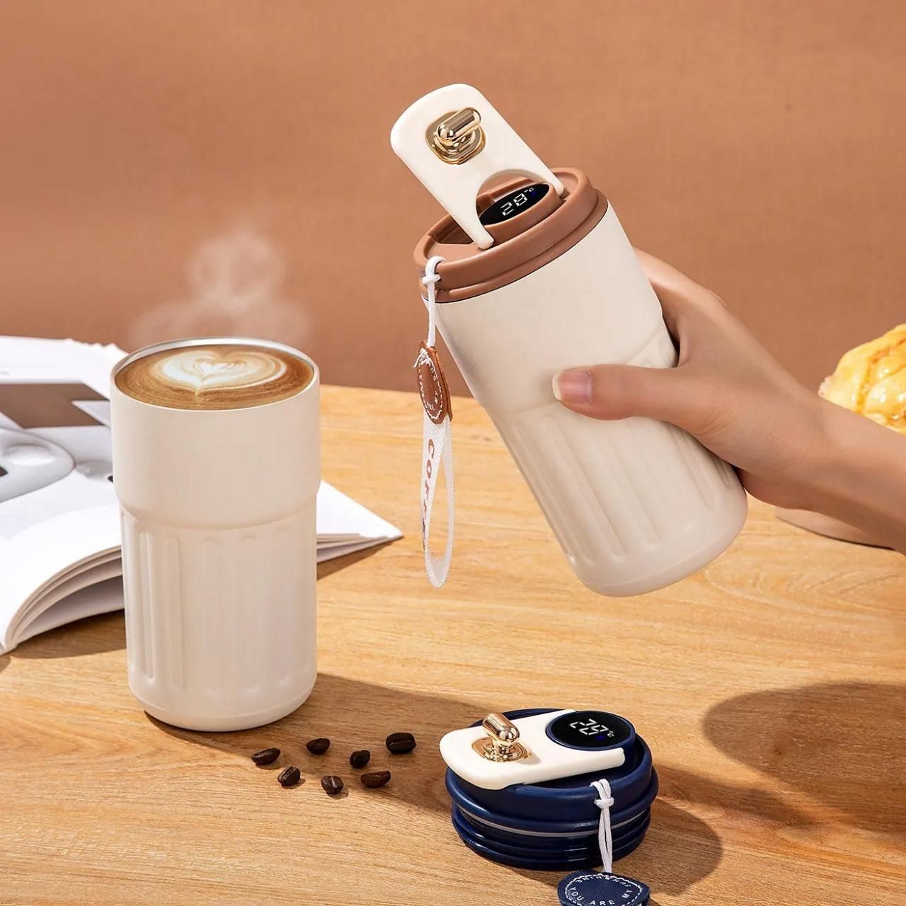 For Coffee Lover - Hot and Cold Vacuum Insulated Temperature Display Coffee Mug