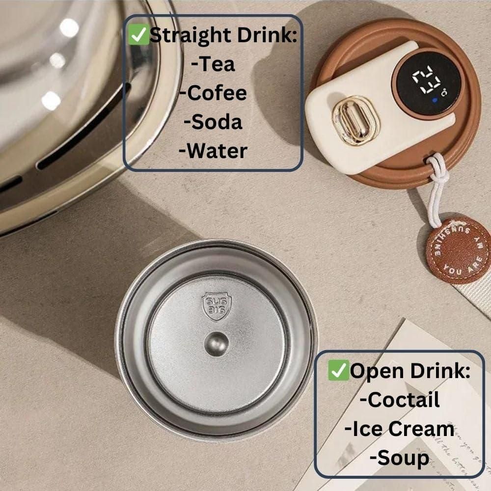 For Coffee Lover - Hot and Cold Vacuum Insulated Temperature Display Coffee Mug