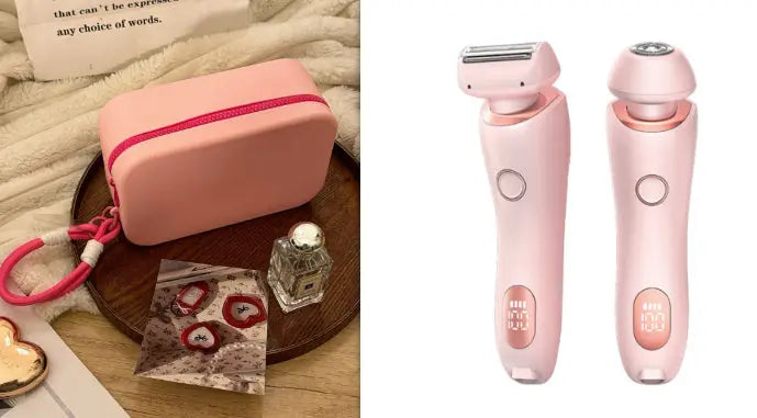2 In 1 Hair Removal Epilator USB Rechargeable Trimmer Women Body Razor Face Leg Armpit Bikini Hand Pubic Shaver Hair Remover cjdropshipping