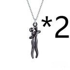 Hot Sale Affectionate Hug Necklace Couples Anniversary Valentine's Day  Gift Fashion Punk Street Style Pendant Necklace - Grab Online Now