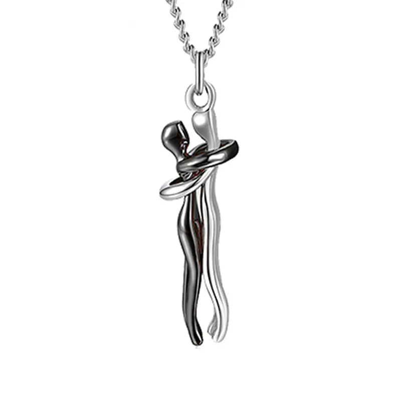 Love Hug Necklace Unisex Men Women Couple Jewelry Simple Temperament Clavicle Chain Valentines Day Lover Gift cjdropshipping