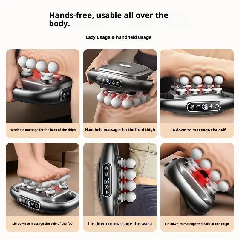 Muscle Relaxation Massager Multi-head Massage Gun Deep Tissue Body Fitness Muscle Electric Relax Massager For Back Shoulders Legs Foot 16 Heads cjdropshipping