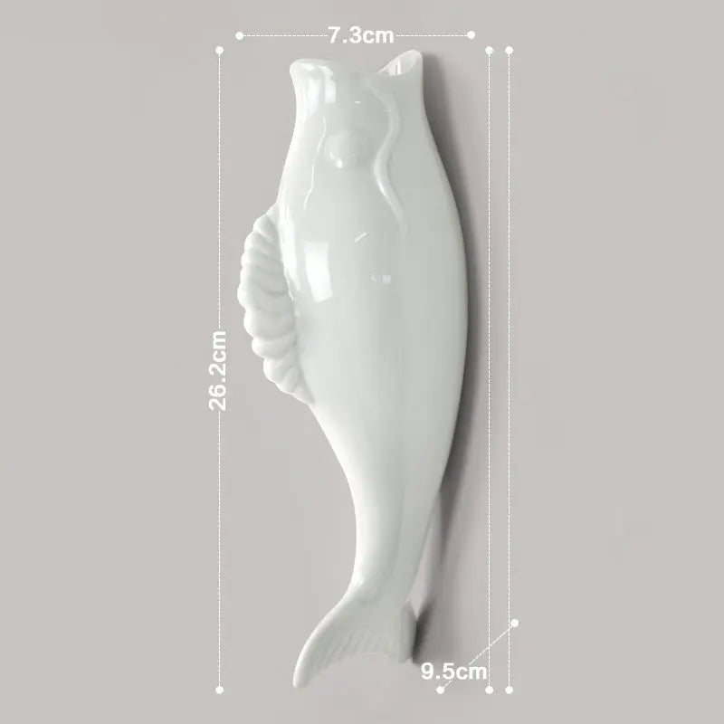 Simple Modern Creative Wall Ceramic Goldfish Vase Restaurant Mural Wall Hanging Three-Dimensional Wall Decoration Wholesale cjdropshipping