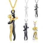 Hot Sale Affectionate Hug Necklace Couples Anniversary Valentine's Day  Gift Fashion Punk Street Style Pendant Necklace - Grab Online Now
