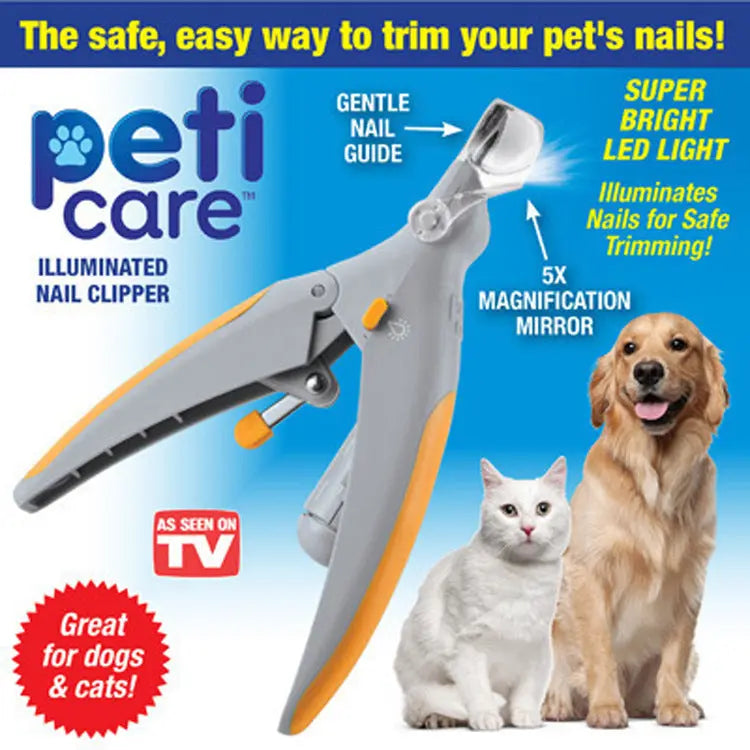 Multifunctional Magnifying Glass Pet Nail Clippers With Light cjdropshipping