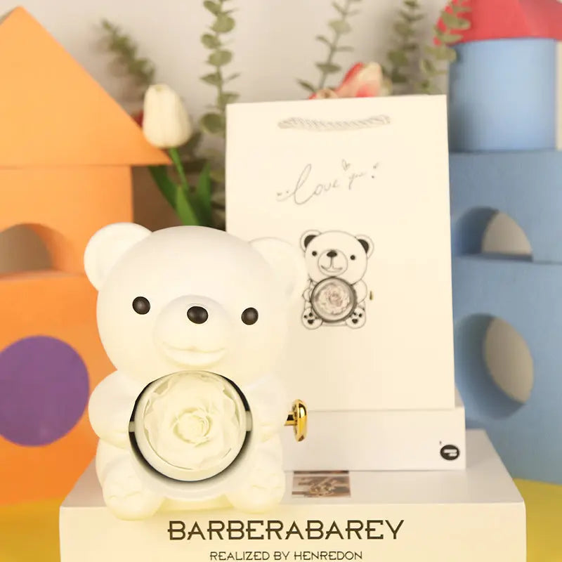 Eternal Rose Teddy Bear Gifts Box With Necklace - Grab Online Now