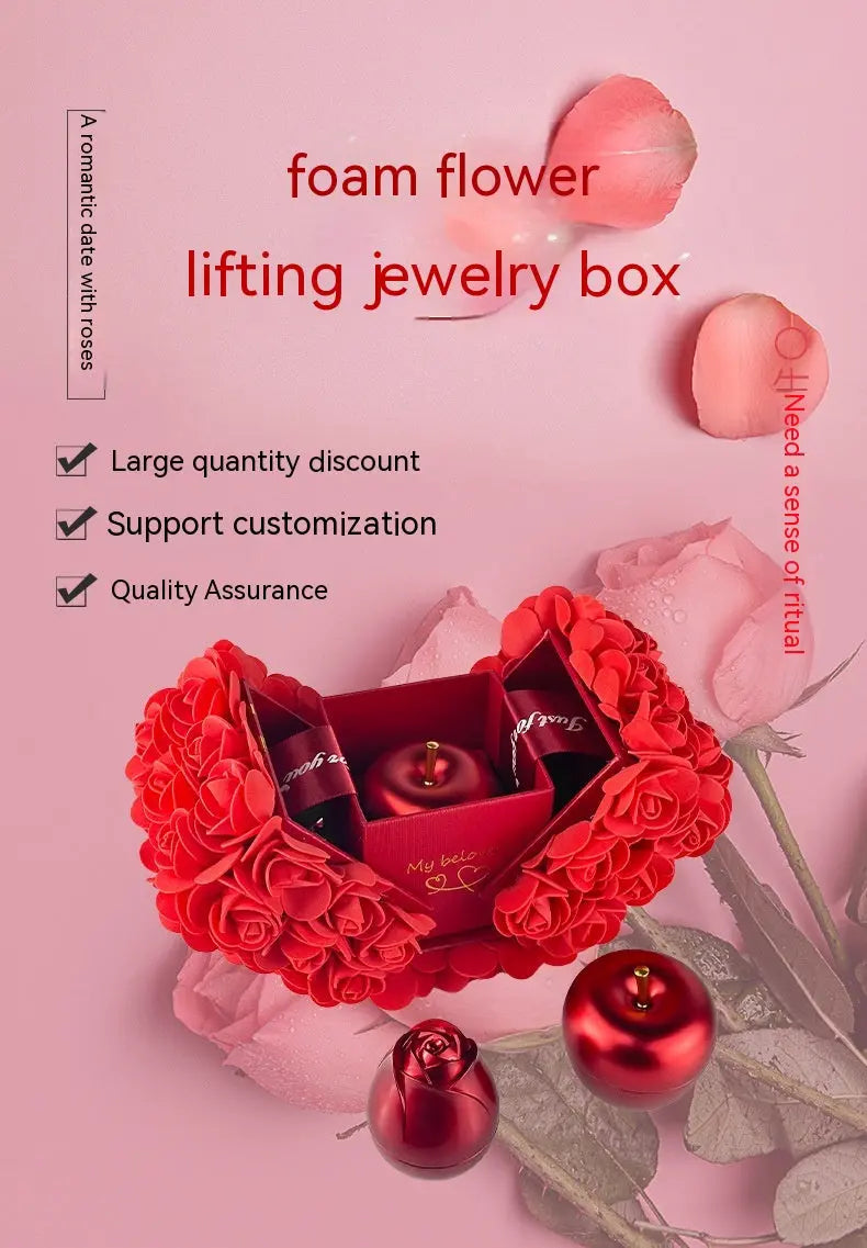 Valentines Day Gift Soap Rose Gift Box Crystal Pendant Necklace Eternal Flower Jewelry Box Set Wedding Birthday Gift For Girlfriend - Grab Online Now