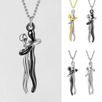 Love Hug Necklace Unisex Men Women Couple Jewelry Simple Temperament Clavicle Chain Valentines Day Lover Gift cjdropshipping