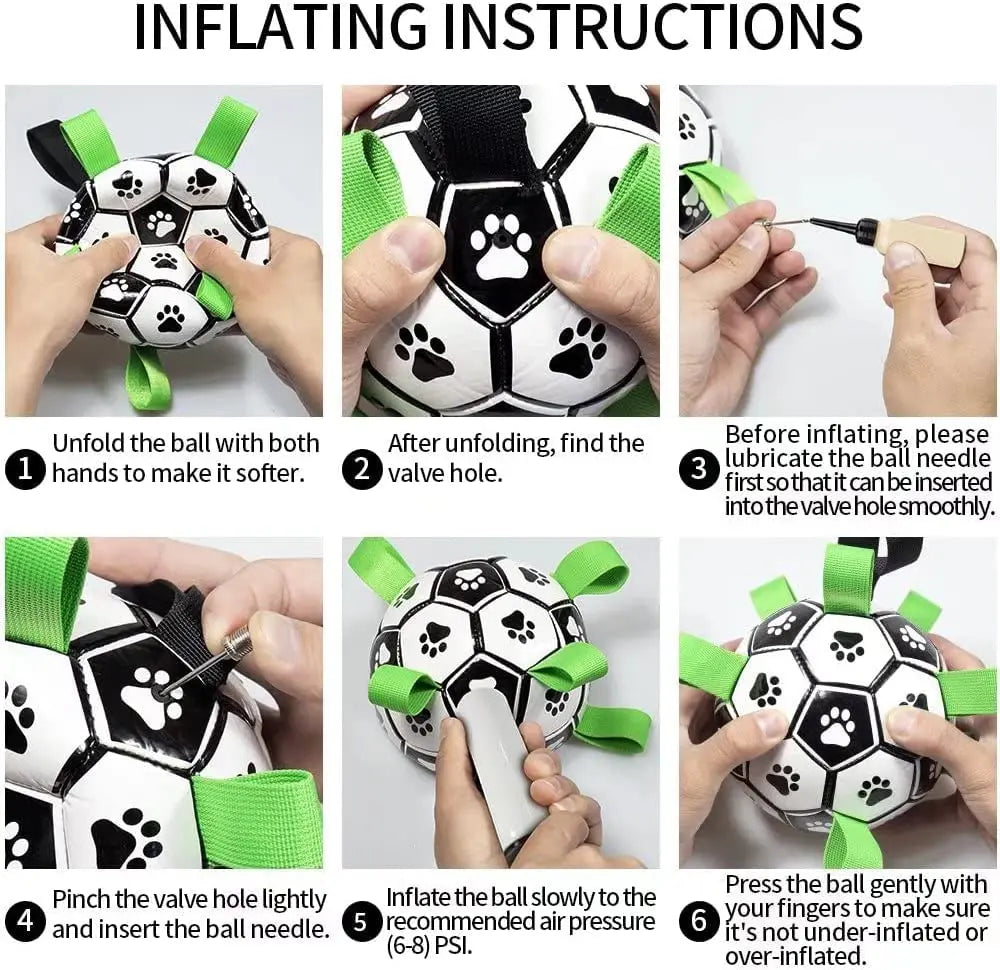 Interactive Dog Football Toy Soccer Ball Inflated Training Toy For Dogs Outdoor Border Collie Balls For Large Dogs Pet Supplies cjdropshipping