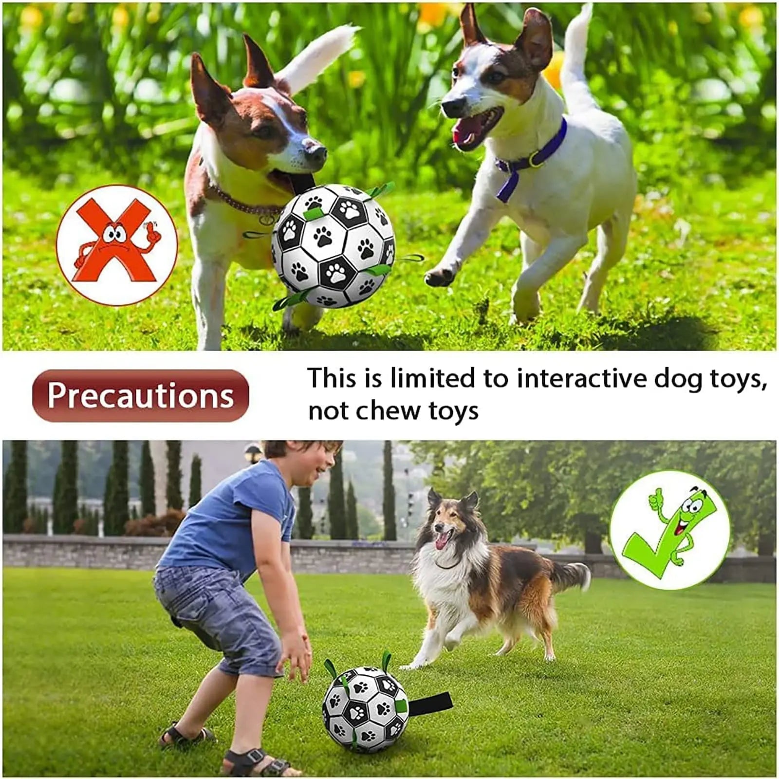 Interactive Dog Football Toy Soccer Ball Inflated Training Toy For Dogs Outdoor Border Collie Balls For Large Dogs Pet Supplies cjdropshipping