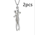 Love Hug Necklace Unisex Men Women Couple Jewelry Simple Temperament Clavicle Chain Valentines Day Lover Gift cjdropshipping