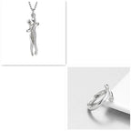 Love Hug Necklace Unisex Men Women Couple Jewelry Simple Temperament Clavicle Chain Valentines Day Lover Gift cjdropshipping