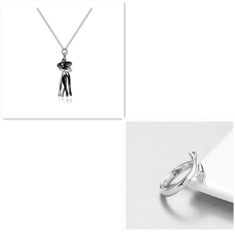 Love Hug Necklace Unisex Men Women Couple Jewelry Simple Temperament Clavicle Chain Valentines Day Lover Gift cjdropshipping