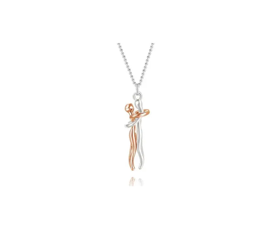 Love Hug Necklace Unisex Men Women Couple Jewelry Simple Temperament Clavicle Chain Valentines Day Lover Gift cjdropshipping