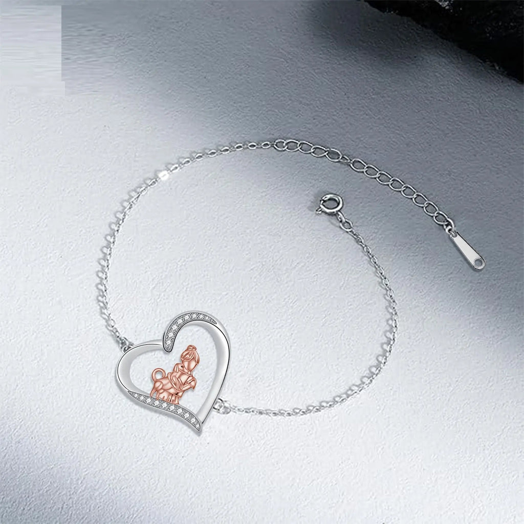 Heart-shaped Ornament Girl's Dog Bracelet cjdropshipping