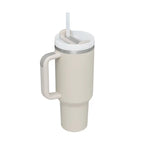 40 Oz Tumbler With Handle Straw Insulated, Stainless Steel Spill Proof Vacuum Coffee Cup Tumbler With Lid Tapered Mug Gifts For Valentine Lover Suitable For Car Gym Office Travel cjdropshipping