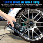 150 PSI Tire Inflator Car Air Compressor Electric Portable Auto 12V Air cjdropshipping