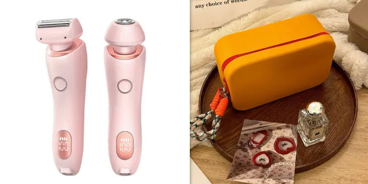 2 In 1 Hair Removal Epilator USB Rechargeable Trimmer Women Body Razor Face Leg Armpit Bikini Hand Pubic Shaver Hair Remover cjdropshipping
