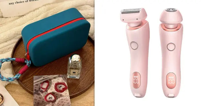 2 In 1 Hair Removal Epilator USB Rechargeable Trimmer Women Body Razor Face Leg Armpit Bikini Hand Pubic Shaver Hair Remover cjdropshipping