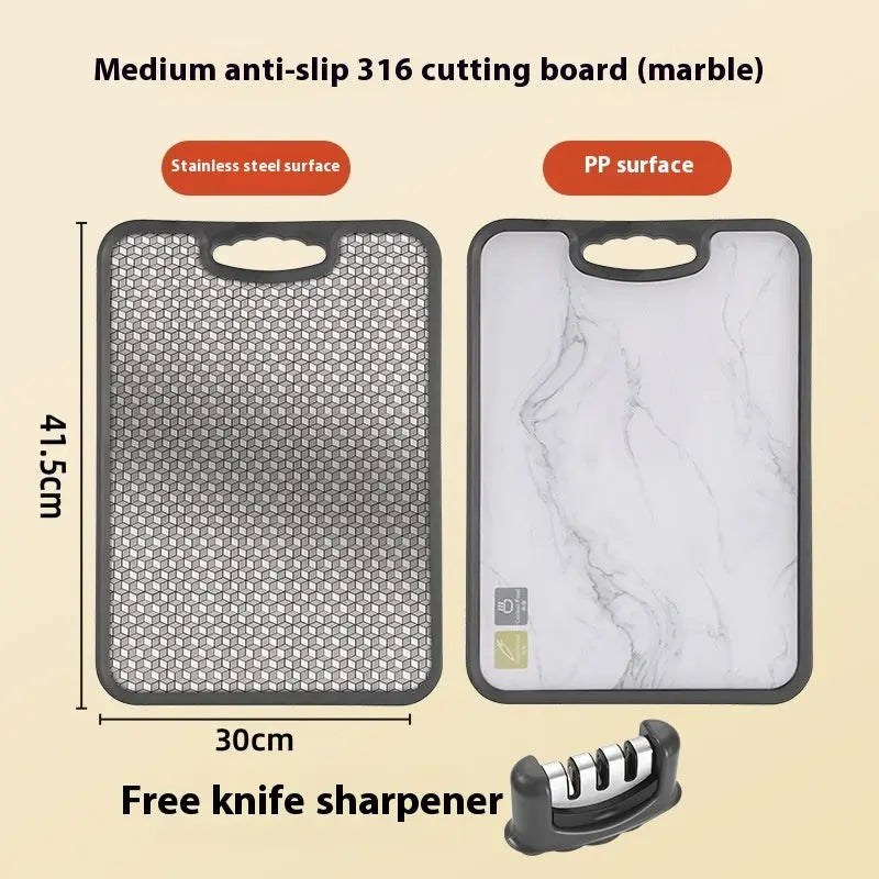 Antibacterial Cutting Board 304 Stainless Steel Chopping Board Kitchen cjdropshipping