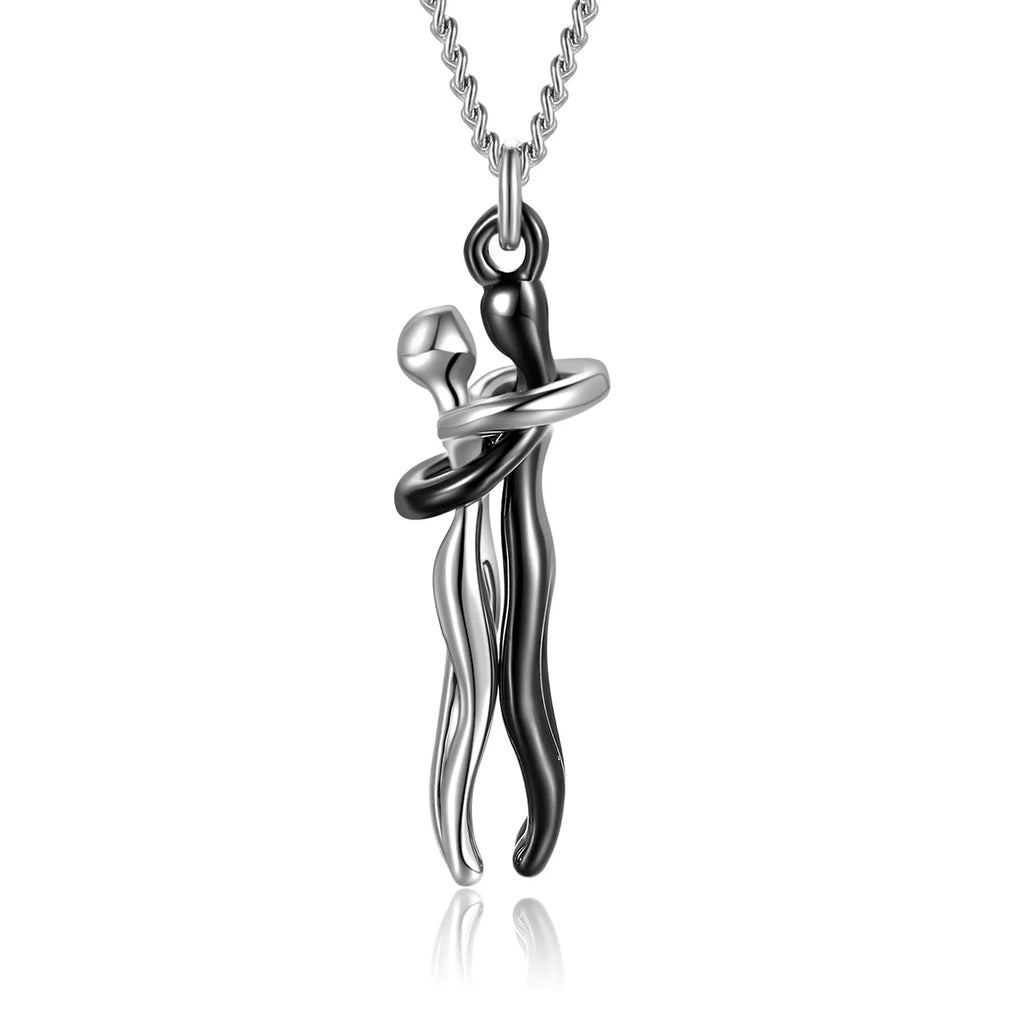 Love Hug Necklace Unisex Men Women Couple Jewelry Simple Temperament Clavicle Chain Valentines Day Lover Gift cjdropshipping