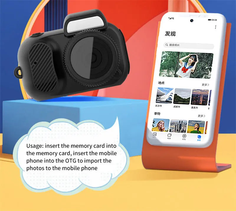 Retro Mini Camera With Screen Indoor Home Outdoor 1080p HD Portable Very Small Camera Video Support Holiday Gifts cjdropshipping