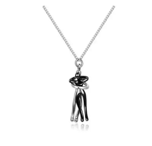 Love Hug Necklace Unisex Men Women Couple Jewelry Simple Temperament Clavicle Chain Valentines Day Lover Gift cjdropshipping