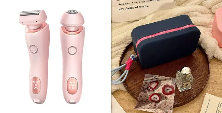 2 In 1 Hair Removal Epilator USB Rechargeable Trimmer Women Body Razor Face Leg Armpit Bikini Hand Pubic Shaver Hair Remover cjdropshipping