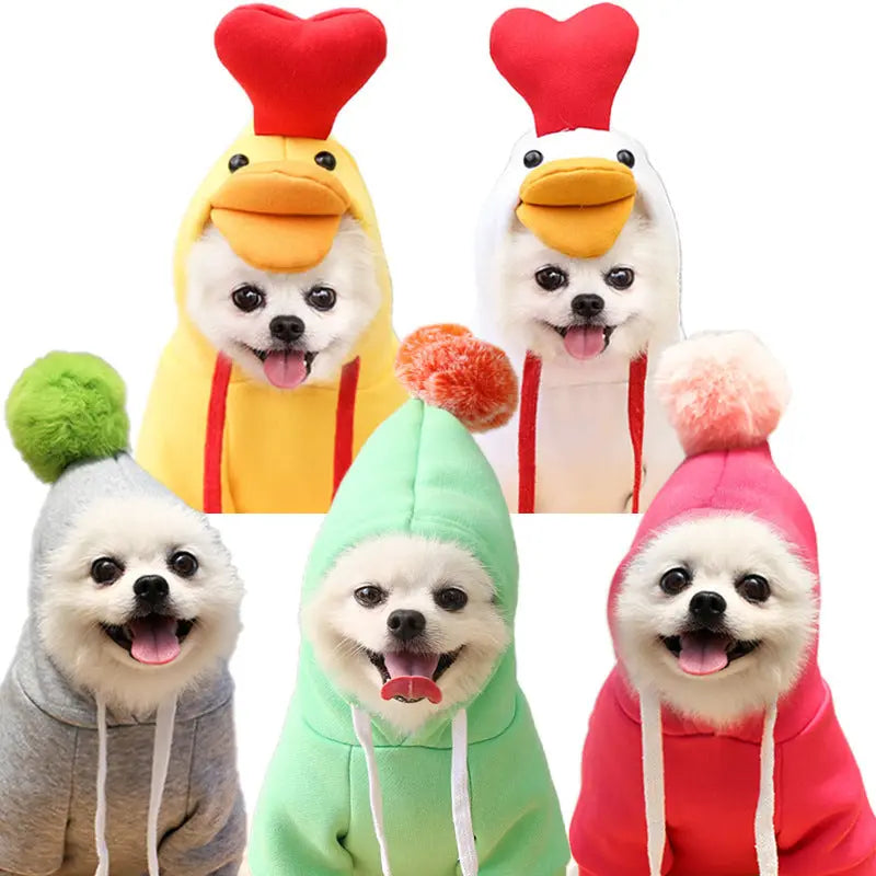 Cute Fruit Dog Clothes For Small Dogs Hoodies Winter Warm Fleece Pet Clothing Puppy Cat Costume Coat For French Chihuahua Outfit cjdropshipping