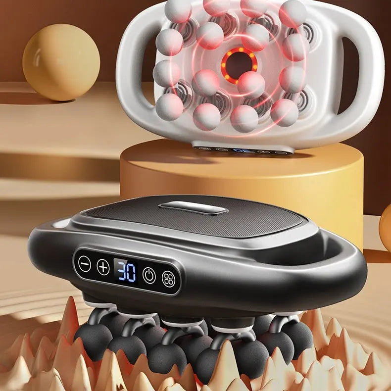 Muscle Relaxation Massager Multi-head Massage Gun Deep Tissue Body Fitness Muscle Electric Relax Massager For Back Shoulders Legs Foot 16 Heads cjdropshipping