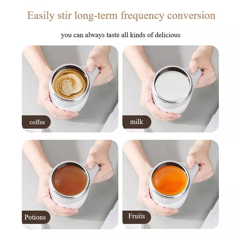 Rechargeable Model Automatic Stirring Cup Coffee Cup High Value Electric Stirring Cup Lazy Milkshake Rotating Magnetic Water Cup cjdropshipping