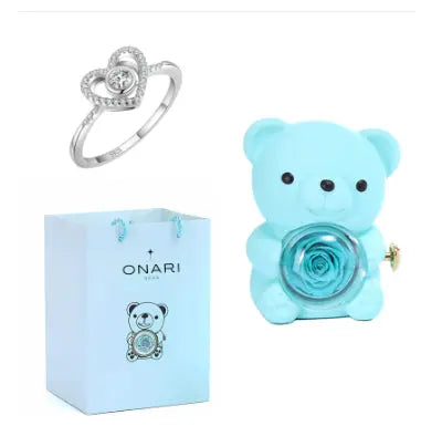 Eternal Rose Teddy Bear Gifts Box With Necklace - Grab Online Now