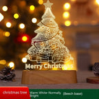 Christmas Decoration 3D Lamp Acrylic LED Night Lights New Year Valentines Day Christmas Kids Gift Christmas Ornaments cjdropshipping