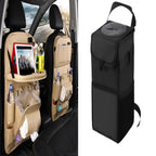 PU Leather Car Storage Bag Multifunction Seat Back Tray Hanging Bag Waterproof Car Organizer Automotive Interior Accessories cjdropshipping