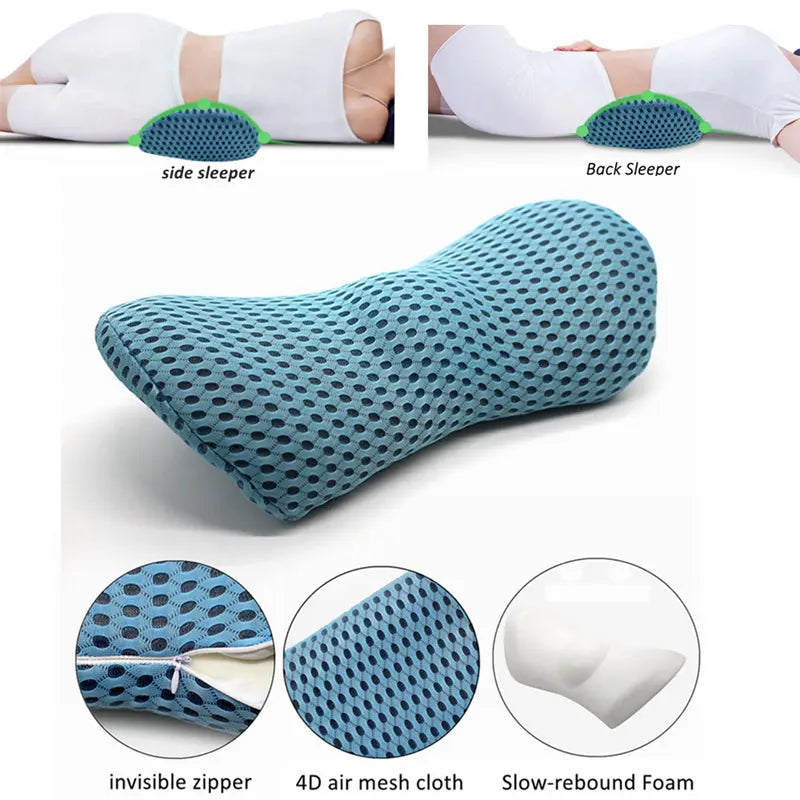 Lumbar Support Pillow For Side Sleepers Pregnancy Relieve Hip Coccyx Sciatica Pain Machine Chair Back Cushion Waist Car Seat cjdropshipping