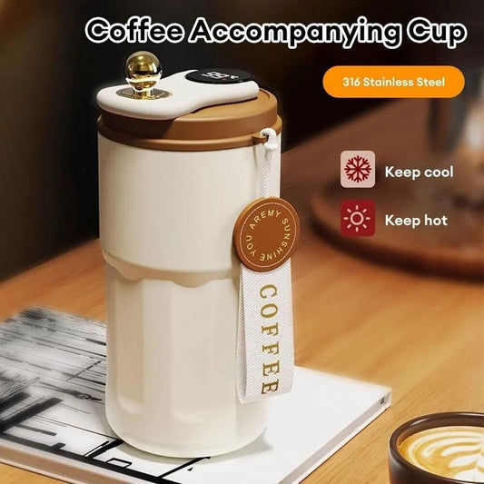 For Coffee Lover - Hot and Cold Vacuum Insulated Temperature Display Coffee Mug
