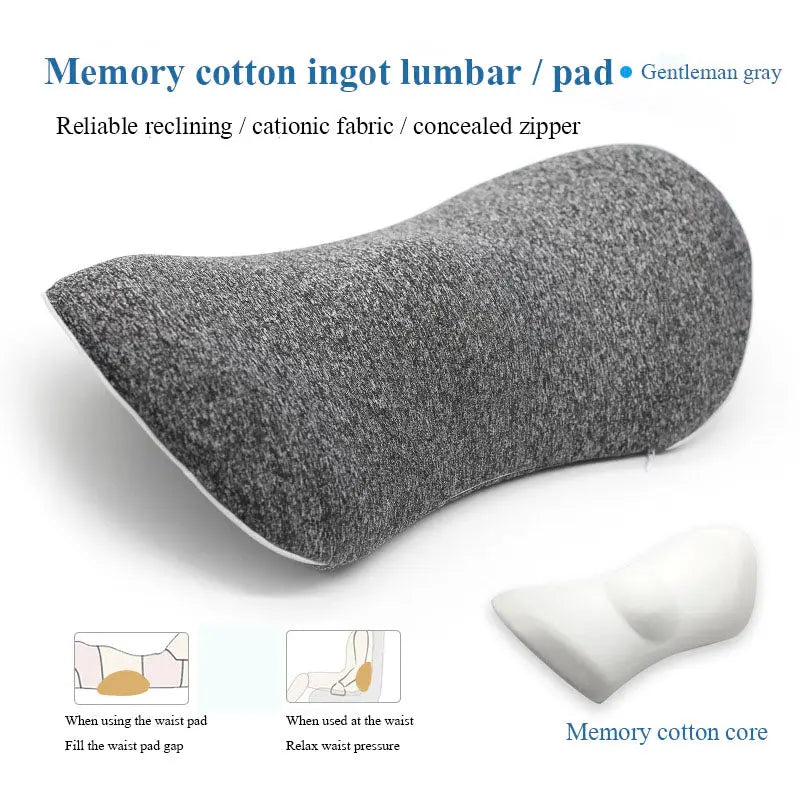 Lumbar Support Pillow For Side Sleepers Pregnancy Relieve Hip Coccyx Sciatica Pain Machine Chair Back Cushion Waist Car Seat cjdropshipping