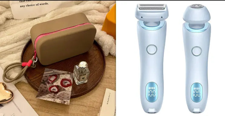 2 In 1 Hair Removal Epilator USB Rechargeable Trimmer Women Body Razor Face Leg Armpit Bikini Hand Pubic Shaver Hair Remover cjdropshipping