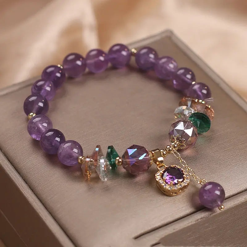 Internet Celebrity Special-interest Design Natural Amethyst Bracelet cjdropshipping