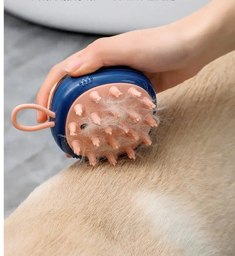 New 2 In 1 Pet Cat Dog Cleaning Bathing Massage Shampoo Soap Dispensing Grooming Brush Pets Supplies cjdropshipping