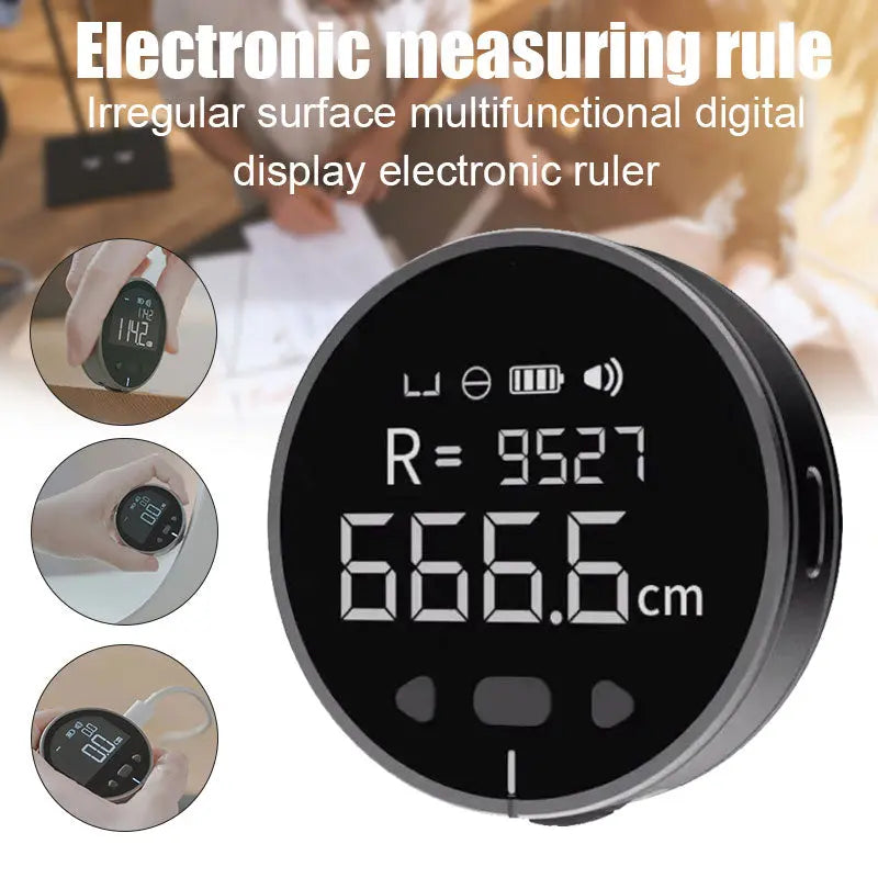 Distance Measuring Instrument Electronic Measuring Ruler Tape Measure High Definition Digital LCD High Precision Electronic Measuring Ruler Tool cjdropshipping
