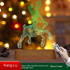 Christmas Decoration 3D Lamp Acrylic LED Night Lights New Year Valentines Day Christmas Kids Gift Christmas Ornaments cjdropshipping