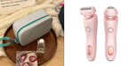 2 In 1 Hair Removal Epilator USB Rechargeable Trimmer Women Body Razor Face Leg Armpit Bikini Hand Pubic Shaver Hair Remover cjdropshipping