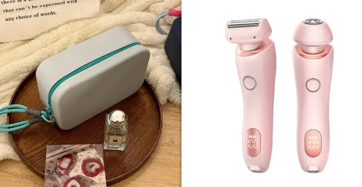 2 In 1 Hair Removal Epilator USB Rechargeable Trimmer Women Body Razor Face Leg Armpit Bikini Hand Pubic Shaver Hair Remover cjdropshipping
