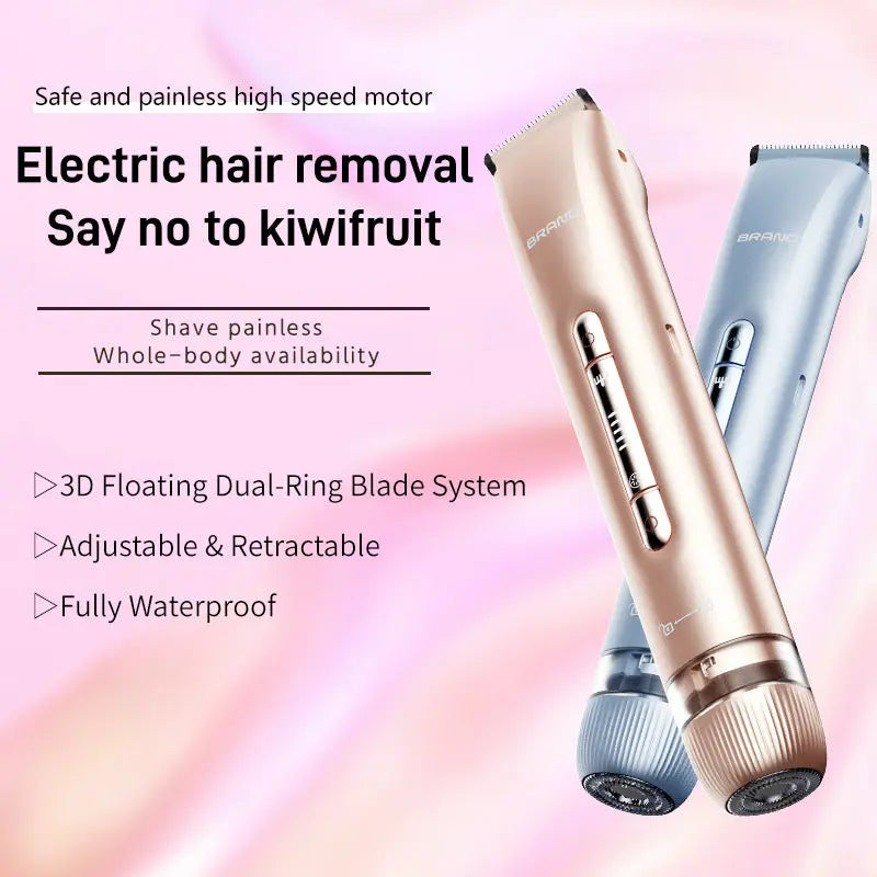 2 In 1 Hair Removal Epilator USB Rechargeable Trimmer Women Body Razor Face Leg Armpit Bikini Hand Pubic Shaver Hair Remover cjdropshipping