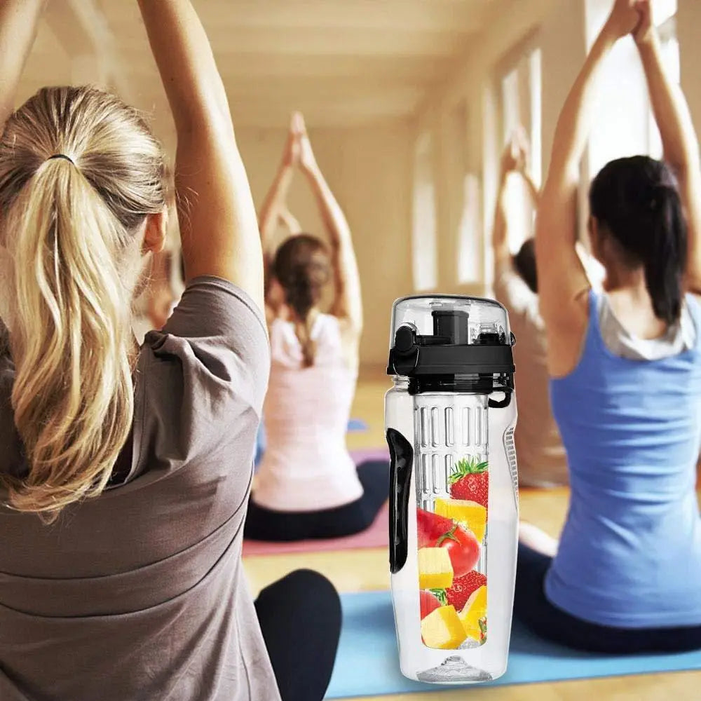 32Oz Fruit Infusing Infuser Water Bottle Water Fruit Bottle BPA Free Plastic Sport Fruit Infuser Water Bottles With Infuser Juice Shaker Drink Bottle Of Water cjdropshipping