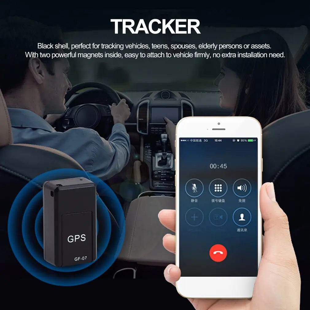 Car Tracker Magnetic Mini Car Tracker GPS Real Time Tracking Locator Device Recordable Anti-lost Rechargeable Locator cjdropshipping