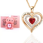 Eternal Rose Teddy Bear Gifts Box With Necklace - Grab Online Now