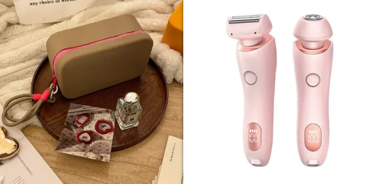 2 In 1 Hair Removal Epilator USB Rechargeable Trimmer Women Body Razor Face Leg Armpit Bikini Hand Pubic Shaver Hair Remover cjdropshipping