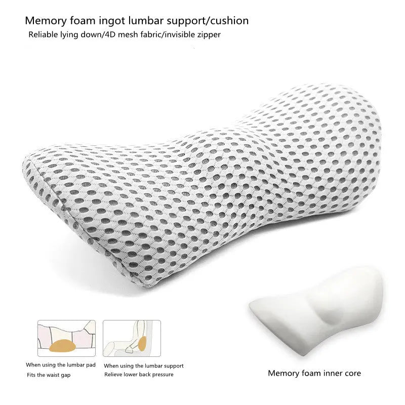 Lumbar Support Pillow For Side Sleepers Pregnancy Relieve Hip Coccyx Sciatica Pain Machine Chair Back Cushion Waist Car Seat cjdropshipping
